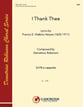 I Thank Thee SATB choral sheet music cover